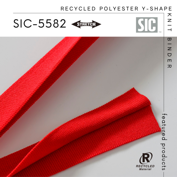 New Item : SIC-5582 / RECYCLED POLYESTER Y-SHAPE KNIT BINDER