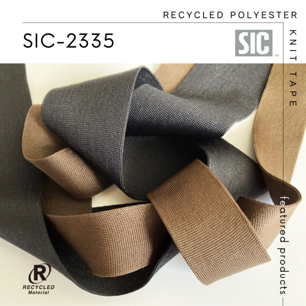 S.I.C.新商品のご紹介／SIC-2335　リサイクルポリエステルニットテープ